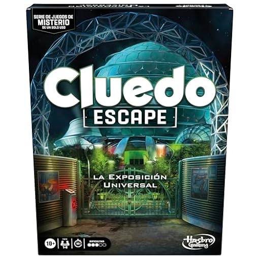 Hasbro Gaming Cluedo Escape: La Exposición Universal, Juego de Mesa, Escape Room, Juguete de Estrategia con Cartas, Tablero Modular, Regalo para Niños y Niñas de 10 Años o Más, | Ya disponible en tu tienda friki favorita! En mundofriki.es!