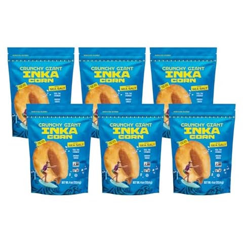 Inka Corn Nuts, Gluten Free Roasted Giant Corn, Original Flavor, 4 Ounce (Pack of 6) Cover