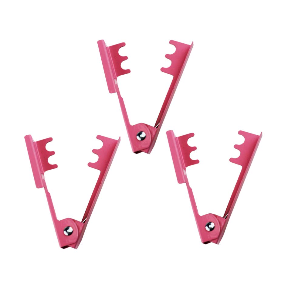 Happyyami 3pcs Rose Stem Leaf Thorn Stripper Flower Thorn Remover Stripping Tool for Roses DIY Bouquet Garden Florist Tool (Pink)