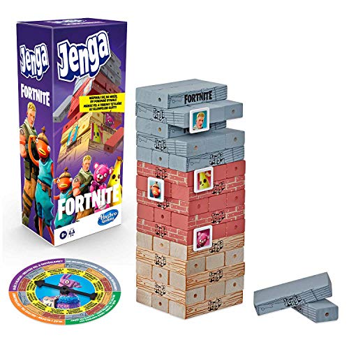 Hasbro Gaming Jenga: Fortnite Edition Game, Wooden Block Stacking Tower Game for Fortnite