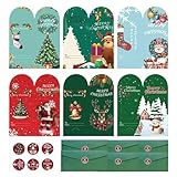 Generico Weihnachtskarten für Weihnachten, Weihnachtsmann Elch, Grußkarten mit Umschlägen, für Partys von Mama Oma Familie Haus Büro Schule Geschenke für den Strumpf Dekorationen