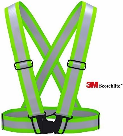 Zivalo 3M Scotchlite Reflective Vest for Outside Sports Such as Running, Cycling, Walking and Hiking - Elastic, Lightweight, Adjustable and High Visibility of up to 1000 feet