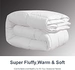 ACCURATEX Duvet Queen, 500GSM Ultra Soft Down Alternative Comforter,90x90 | Fluffy Thick Warm for Fall Winter, 8 Corner Tabs,Box-Stitched Quilt Edged with Piping, Machine Washable