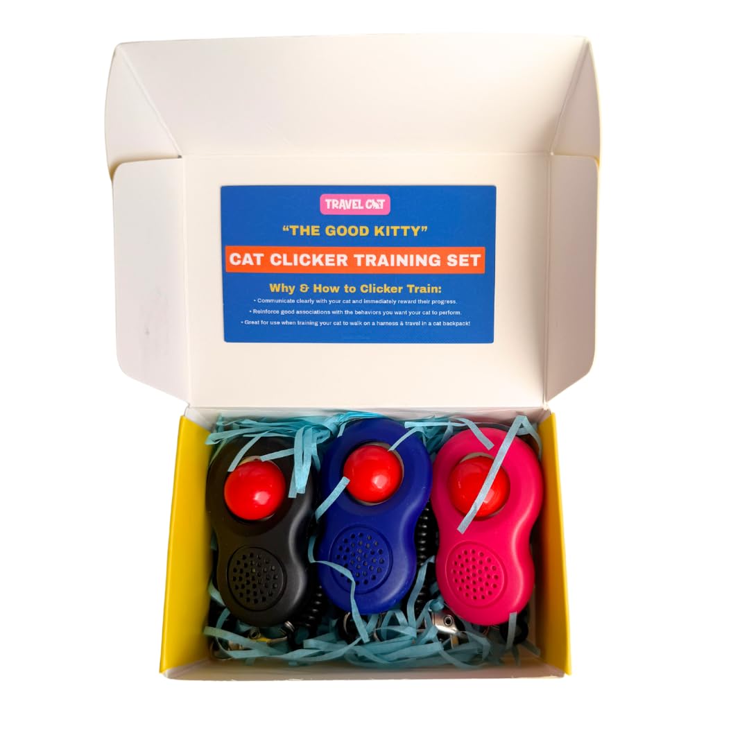 Amazon.com : TRAVEL CAT Clicker Training Kit - 3 Pack Cat and
