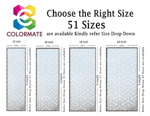 Image of COLORMATE Premium Vinyl Stained Frosted Window Glass Film (24x48 Inch) - Self-Adhesive Wallpaper Sticker Opaque Tint for Window Glass Privacy Cover, Door, Office, Home.| Anti-UV. 3D Arrow Design