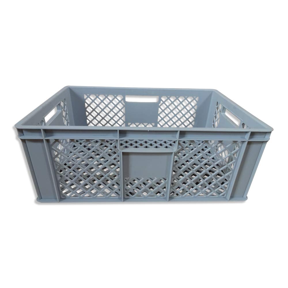 kanister-vertrieb® 5er SET Bäckerkisten 600x400x230mm, Bäckerkiste, Brotkiste, Brotkörbe, Brötchenkiste, Aufbewahrungsbox offen, 60x40x23cm, Stapelbehälter, Eurobehälter, Stapelkisten grau