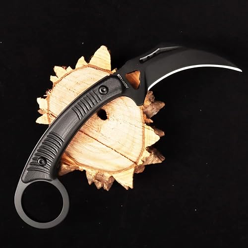 Miniatura 4 de sosoin Mini fixed claw knife made of super hard stainless steel 8CR14MOV (black blade)
