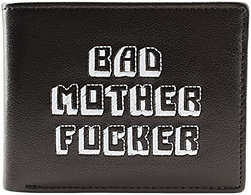 Miramax, Officially Licensed Black/White Embroidered Bad Mother Leather Wallet2