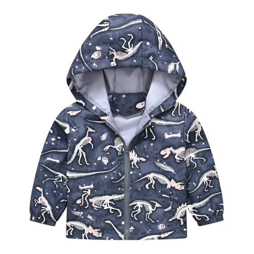 Chaqueta con capucha para niñas, cortavientos, manga larga, con cremallera, ropa suave con bolsillos, para niños de 3 a 12 años, bonito estampado de dibujos animados, abrigo deportivo escolar, gris, 5
