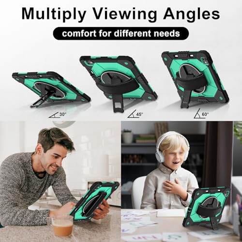 Protégez votre iPad Pro 13 des chutes avec la coque rotative verte