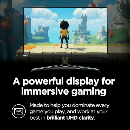 Image of Lenovo Legion Y32p-30 Monitor - Gaming Monitor - 31.5 inch UHD IPS Display - 144Hz - DisplayHDR 400 - AMD FreeSync Premium - 0.2ms MPRT - Raven Black - NearEdgeless Design