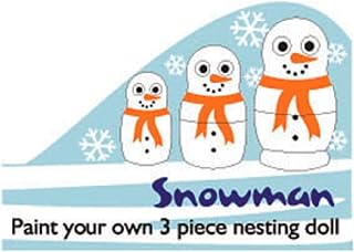 Paint Your Own Snowman Nesting Doll Kit - Creative Craft Kit for Kids