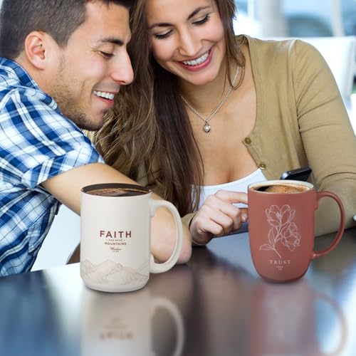 Image of Christian Art Gifts Large Ceramic Coffee Mug for Women: Proverbs 3:5