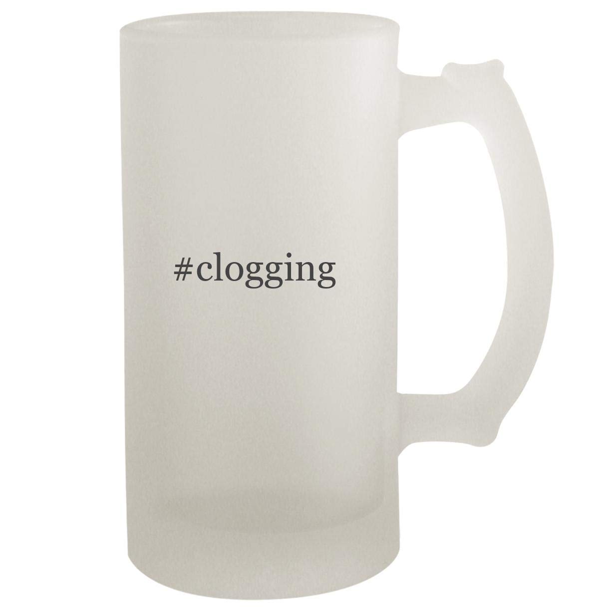 #clogging - Frosted Glass 16oz Beer Stein