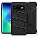 Zizo Bolt Cover - Case for Samsung Galaxy S10 with Military Grade + Glass Screen Protector & Kickstand and Holster (Black/Black)