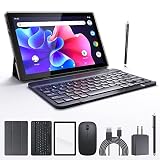 2 in 1 Tablet, 10 inch Android 11.0 Tablet with Keyboard, 4GB RAM+64GB ROM+512GB Expandable Computer