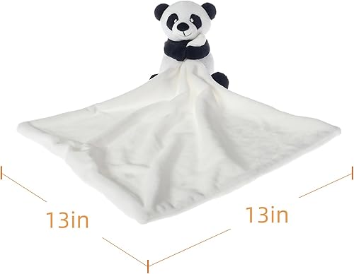 Miniatura 6 de Apricot Lamb Manta de seguridad de animales de peluche, panda, manta de personaje para guardería, felpa de lujo para acurrucarse (panda blanco, 10