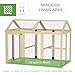 PawHut Chicken Run, Wooden Large Chicken Coop, Combinable Design with Perches & Doors for Outdoor, Backyard, Farm, 4.6' x 2.8', Nature Wood