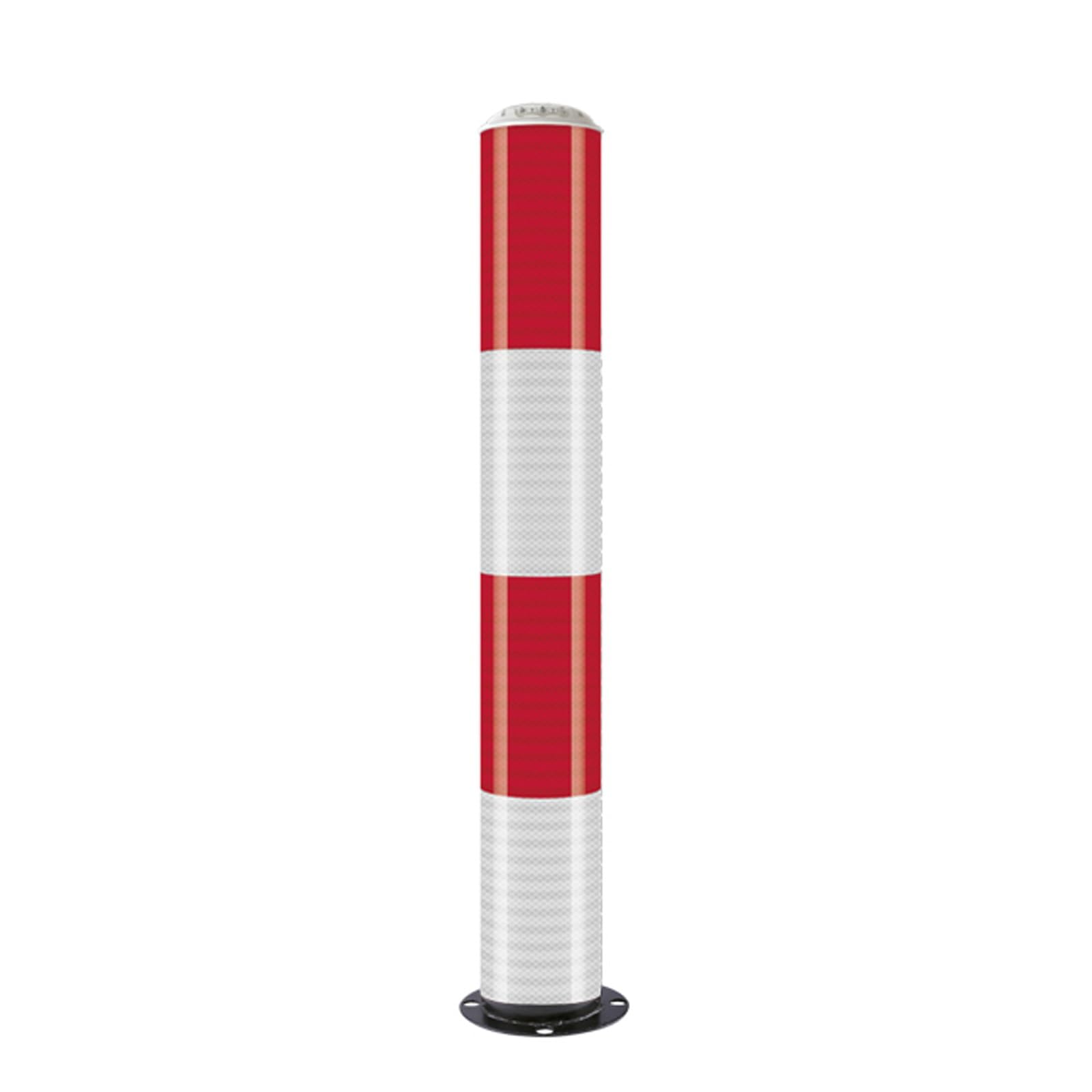 Paletti Delimitazione da 39 Pollici Pali Delimitatori del Traffico in Acciaio Fissabili con Flash Paletto di Barriera(Red,800 * 114mm/31.5 * 4.5in)