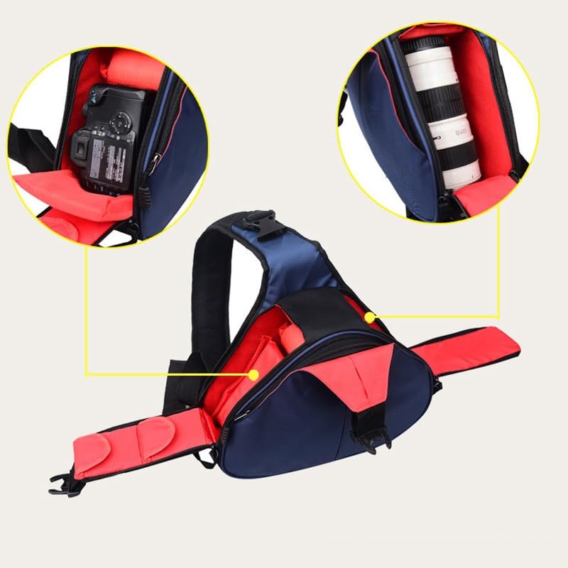 Borsa Reflex Borsa a Tracolla for Fotocamera DSLR da Viaggio Impermeabile, Piccola, con Tracolla Triangolare Zaino Reflex(M)