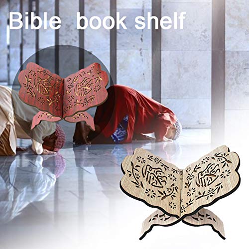 Hifuture123 Koranstandaard retro gesneden moslimitische leesboekenrek inklapbaar Eid Mubarak gebedboekhouder voor… - Image 5