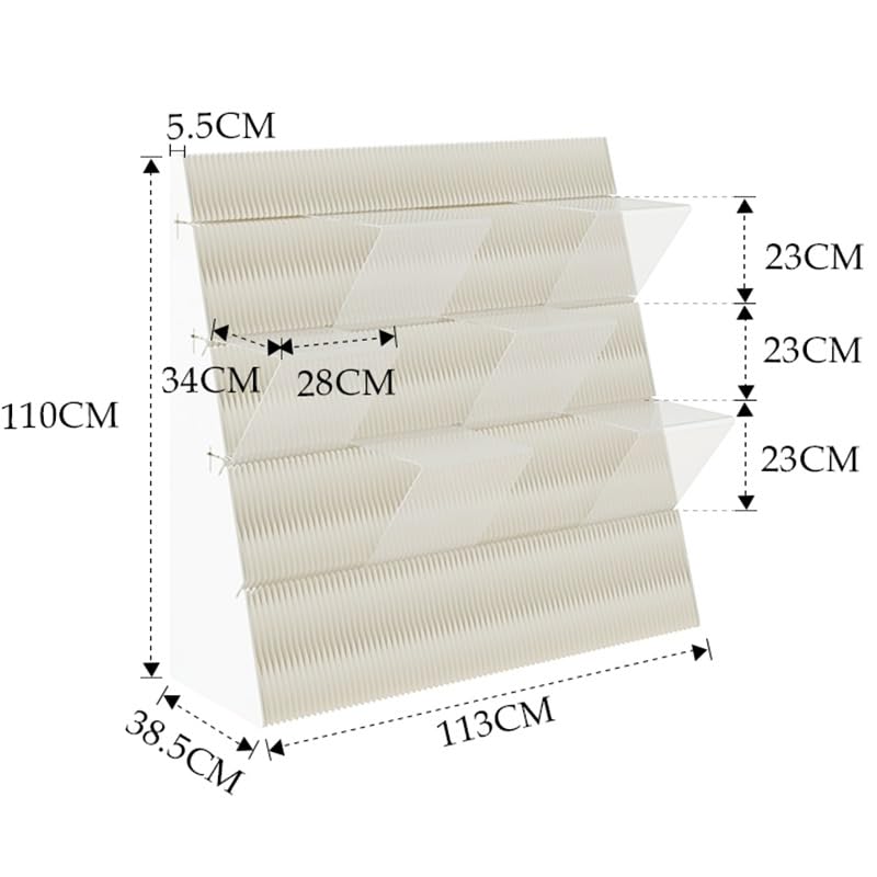 Espositore in Carta, Portatile Piedistallo Triangolare in Cartone, Piedistallo da Terra Espositore per Centri Commerciali Esposizione(Bianco,113x38.5x110cm)
