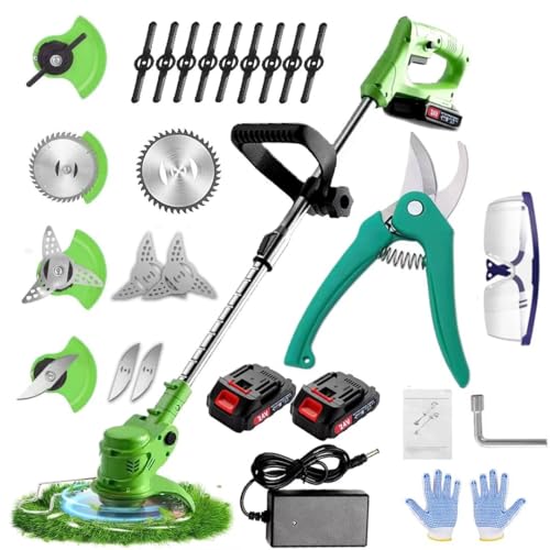 Electric Weed Wackers, Weed Wacker 24V 2.0Ah Battery Powered, Cordless Weed Wacker/String Trimmer/Weed Trimmer is Perfect for Trimming The Yard and Bushes, Flower beds, patios.