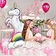 XXL Einhorn Luftballon, Stehendes Einhorn Folienballon, Einhorn Ballon Dekoration, Ballon Deko Kindergeburtstag, Einhorn Deko für Mädchen