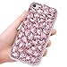 DasKAn Girls Crystal Diamond Case for iPhone 7/8/SE 2020 4.7 Handmade Women Bling Sparkle Full Jeweled 3D Rhinestone Back Cover Anti Scratch Shockproof Protective Phone Skin Shell, Pink