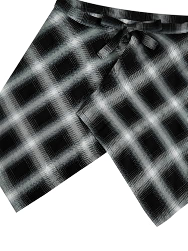 Verdusa Women's Grunge Plaid Tie Up Super Mini Skirt Festival Outfits Asymmetrical Wrap Skirts4