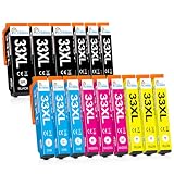 Clywenss 33XL Cartucce d'inchiostro Compatibili per Epson 33XL, 15-Pack