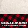 Furhaven Reversible Medium Dog Coat, Washable & Insulating w/ Leash Access - Sherpa & Plaid Fleece Flex-Fit Jacket - Cream/Red, Medium