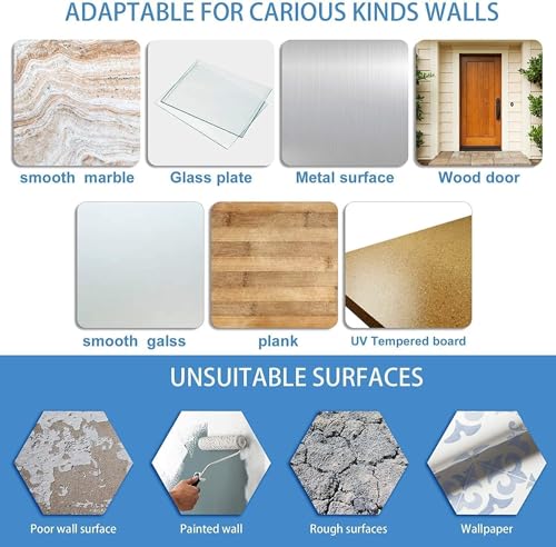 Image of (Pack of 20 Heavy Duty Transparent Self Adhesive Wall Hooks | PVC | Caddy Hook | Waterproof Oilproof | No Drill Wall Hooks for Bathroom, Kitchen, Towel Rack, Hanging Racks | (10 KG Load)