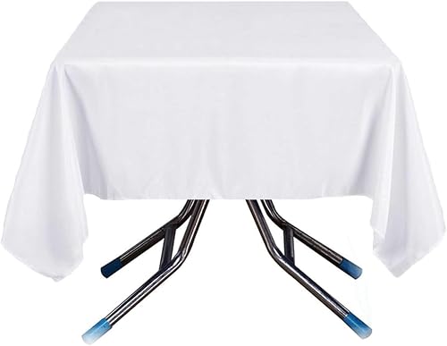 Miniatura 3 de Efavormart - Mantel cuadrado de poliéster de 70 pulgadas, color blanco