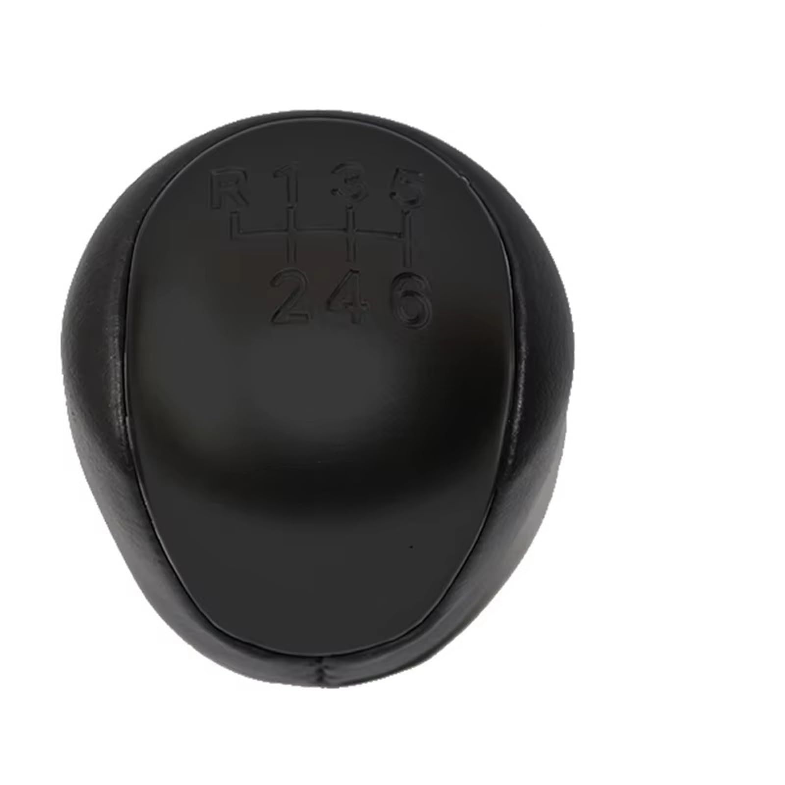 Sczmbltlnv Black Car Gear Stick Knob 6 Speed Manual Chrome Leather Car Gear Stick Shift Knob Gearbox Boot For Actyon Korando