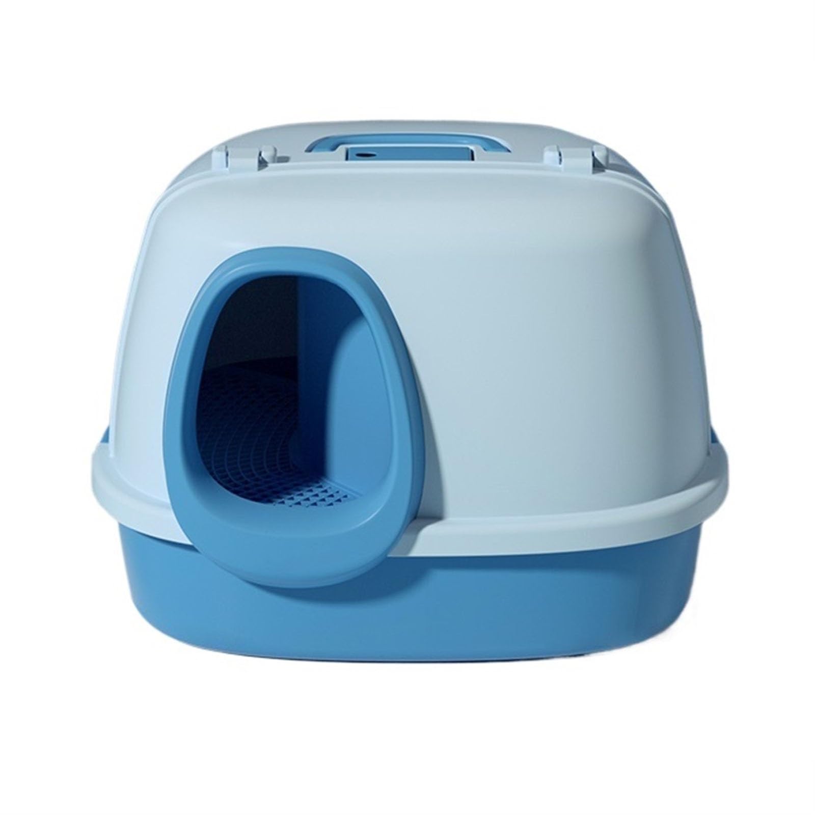 Exclusivo para Gatos y Perros Caja de Arena for Gatos con Tapa, Inodoro Grande Cerrado for, antisalpicaduras Pala for for, Pedal antifugas, manija Superior, fácil Limpiar para Interiores(Blue)