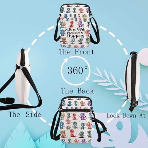 LEVLO Funny Dragon Crossbody Bag - Animal Lover Gift for Dragons Fans 6