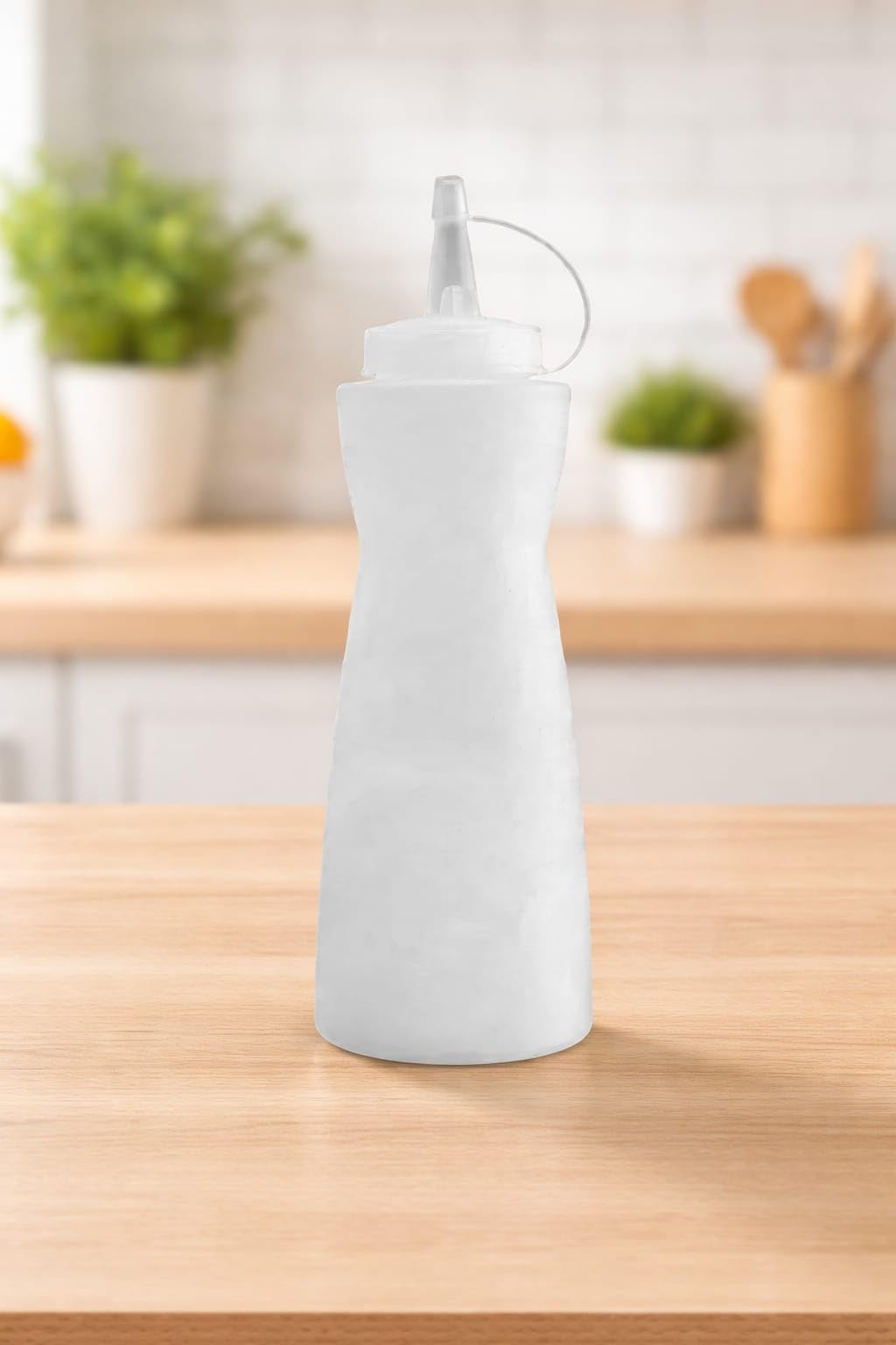 700 ML Translucent White Plastic Squeeze Bottle with Pointed Nozzle Cap | Refillable Sauce, Oil & Condiment Dispenser (4)-image-24