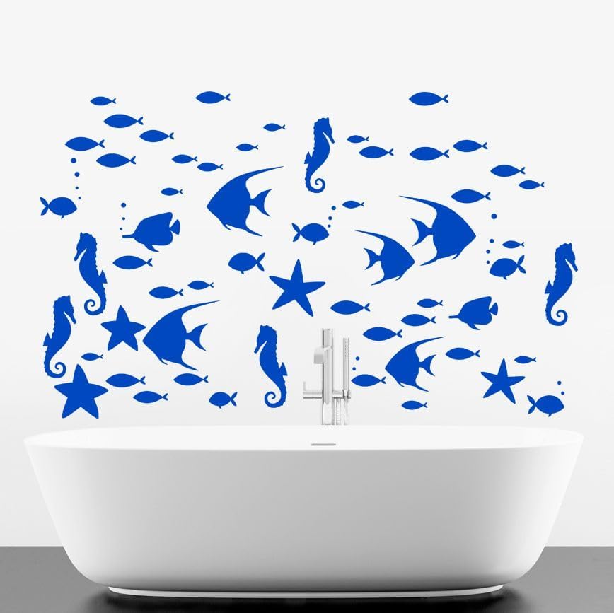 Fish Seahorse Starfish - Cut & Place Wall Sticker Pack