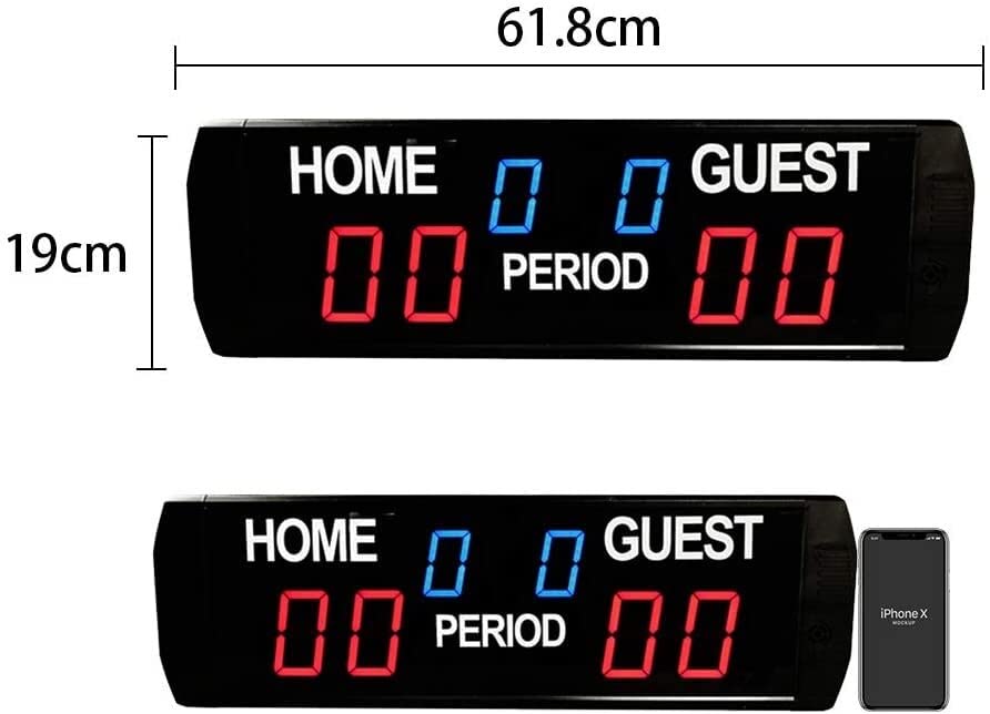 Marcador digital LED portátil para baloncesto y fútbol miniatura 2