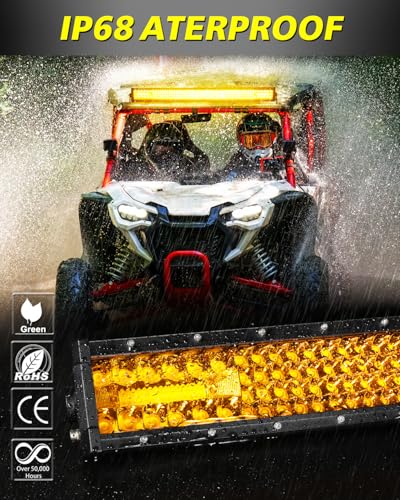 Image of 30 Inch Amber LED Light Bar 230W Combo Quad Row Off Road Light