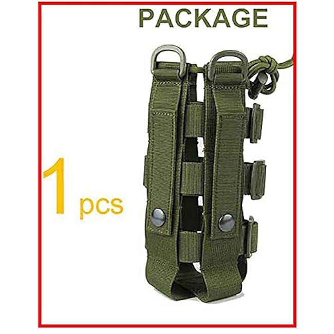 Tactical Water Bottle Pouch for Molle Systems, Adjustable Outdoor Sports Kettle Carrier Holder (3 Colors Available)