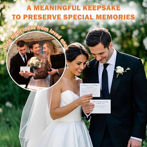 DESKINATOR Advice And Wishes For The Mr And Mrs - 50 pcs wedding advice cards box for Bridal Shower, Wedding decorations, Date Night Activities Cards for the Mr and Mrs by DESKINATOR - Image 6