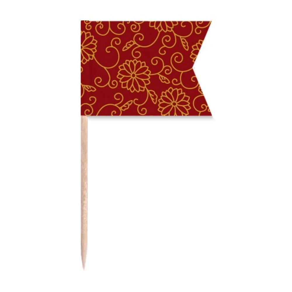 Cure-dents de style japonais à motif fleurs asiatiques pour éviter les doigts gras en fête