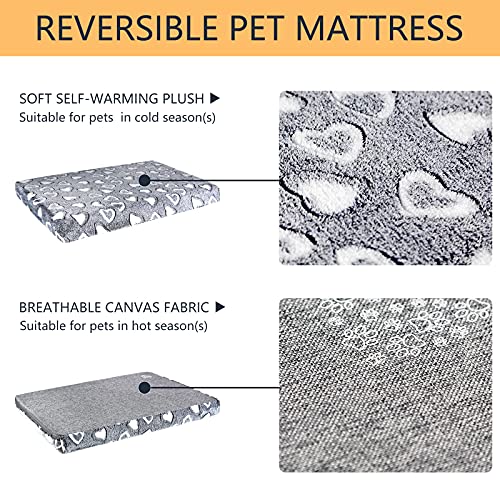 Vankean Reversible Cool And Warm Dog Bed Mat For Crates - Stylish Pad With Waterproof Inner Linings And Removable Machine Washable Cover thumb #3