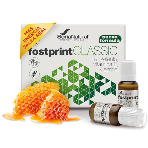 Soria Natural Fostprint Classic - Vitaminas Grupo B, Biotina, Acido Fólico, Vitamina E, Vitamina D, L Carnitina, NADH, Propóleo Puro y Jalea Real - Vitaminas para el Cansancio (1)