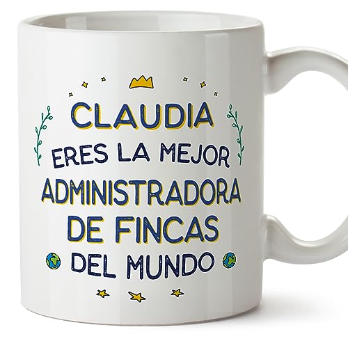 MUGFFINS Tazas Personalizadas para ADMINISTRADORA DE FINCAS mujer - En Español - Mejor del Mundo - 11 oz / 330 ml - Regalo Personalizable original y divertido