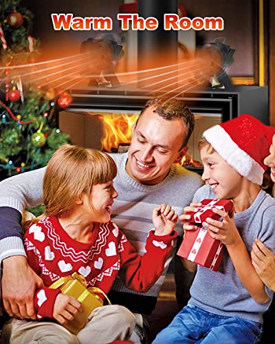 KALAHOL-4-Blades-Stove-Fan-Heat-Powered-WoodLog-Burner-Fan-Silent-Operation-Fireplace-Fan-Eco-Friendly-Economical-Heat-Circulation-WarmHeated-Fan-for-WoodFireplace-Black