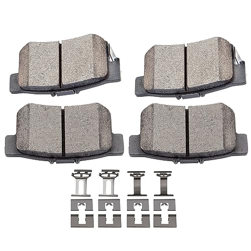 Image of SCITOO D537-7418 Disc Brake Pads Sets Rear Ceramic Brake Pads w /Hardware | For Acura For CL,For CL,For CL,For CSX,For EL,For ILX,For ILX,For Integra,For Legend,For Legend,For RSX,For TL,For TL,For TSX