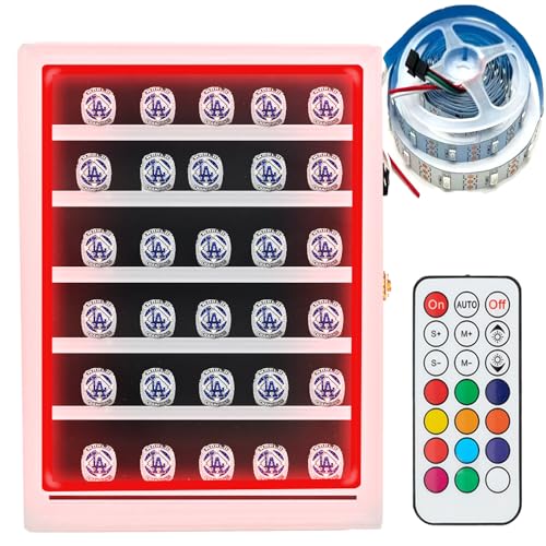 DEALZOOM Vitrina de anillo de campeonato RGB...